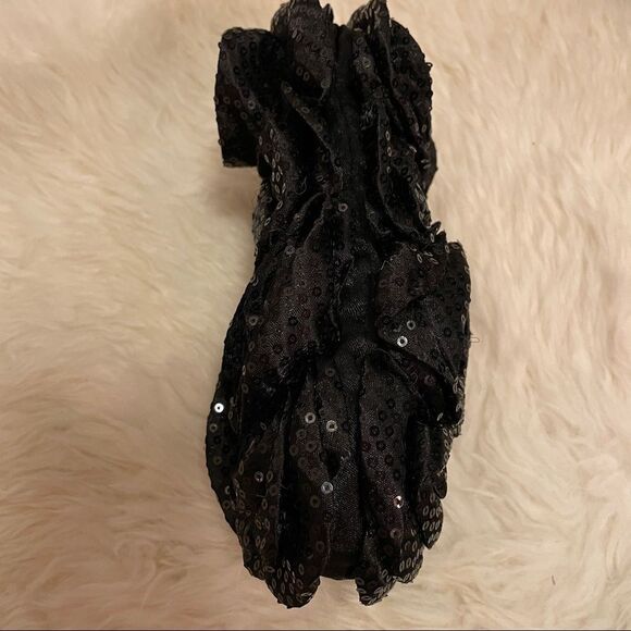 Vintage Rose Sequin Clutch Crossbody Black - Picture 6 of 8